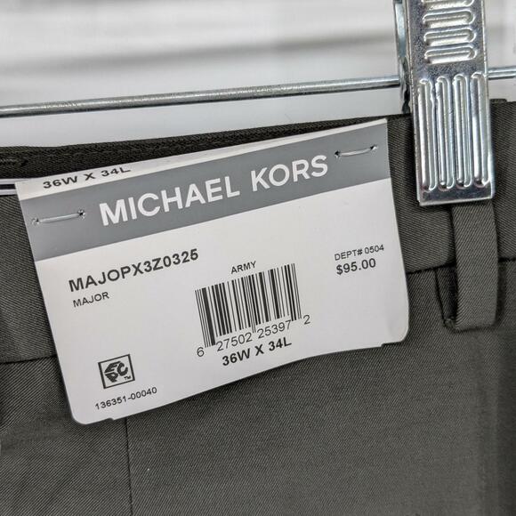 Michael Kors Men's Classic Fit Performance Stretch Dress Pants Gray 36 x 34 - Picture 3 of 7